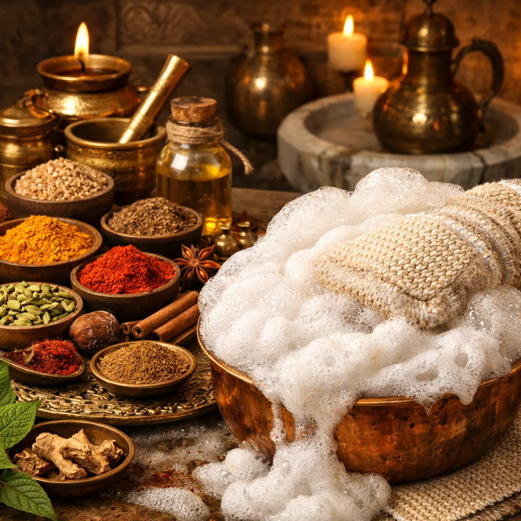 AYURVEDA BAHARATLAR İLE HAMAM KESE&KÖPÜK 30DK